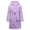 Lightpurple, variant on Kids Hooded Fleece Robe Plush Bubble Flannel Bathrobe Soft Warm Lightweight Bathrobe with Belt & Pockets for Boys Girls 4-15 Years
