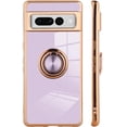 thumbnail image 4 of Compatible with Google Pixel 7 Plus 5G Case Heart Plating Kickstand Mental Ring Luxury Elegant Case Camera Protector TPU Shockproof Back Cover Designed for Google 7 Plus 5G Case -Purple, 4 of 10