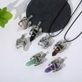 thumbnail image 6 of Dragon Necklace for men women crystal necklace cool mens necklaces Dragon jewelry natural gemstone necklace (amethyst), 6 of 8