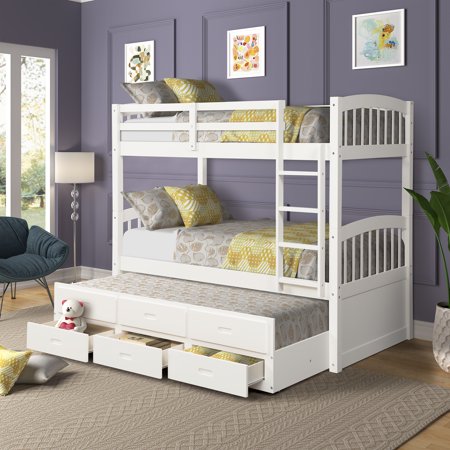 Twin Over Twin Bunk Beds Solid Wood Bunk Bed Nbsp Kids Twin Bunk