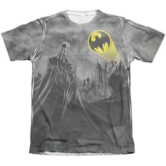 Batman Heed The Call Vintage Feel Sublimation Print Adult T-Shirt