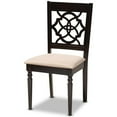 thumbnail image 3 of Bowery Hill 17.9" Modern Oak Wood Dining Chair in Sand/Espresso (Set of 4), 3 of 6