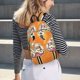thumbnail image 5 of Disketp Halloween Flamingos print Canvas Backpack Lightweight Travel Daypack Student Rucksack Laptop Backpack-, 5 of 5