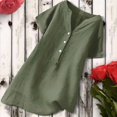 thumbnail image 3 of CHOK Blouse d'Été pour Femmes Col en V Manches Courtes Tunique Ample à Boutons Offres sur Dames, 3 of 7
