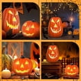 thumbnail image 4 of Spooky Halloween Pumpkin Resin Statue, Single Jack-O'-Lantern Tabletop Ornament, Novelty Holiday Decor Piece, Nice Gift for Halloween House Theme Party Gathering, 4 of 7