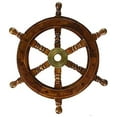 thumbnail image 3 of Medieval Replicas Brass Wheel Nautical Wooden Ship Wheel ECTORIA 12 inch, 12 in, 3 of 3