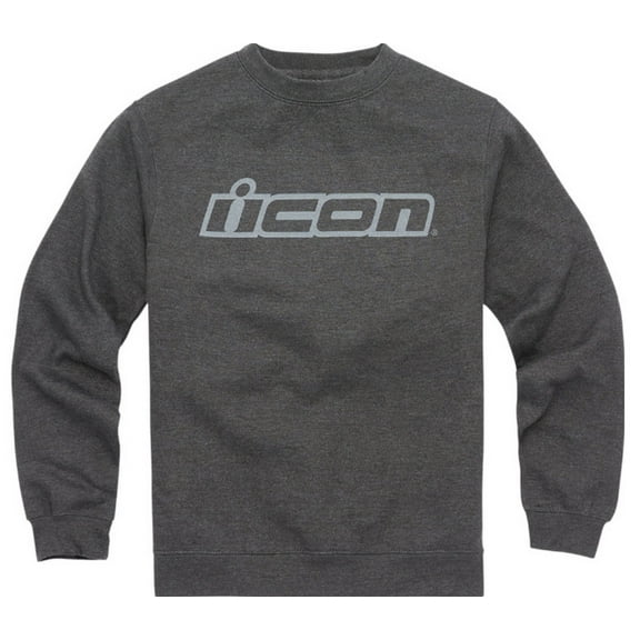 Icon OG Slant Mens Pullover Crewneck Sweatshirt Charcoal XL