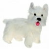 19.5" White and Black Handcrafted West Highland Dog Stuffed Animal