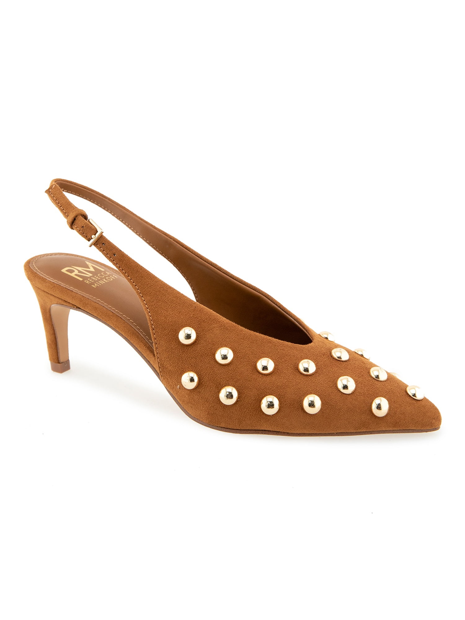 RM by Rebecca Minkoff Women's Leena Studded Pointed Toe Slingback Heel