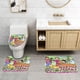 thumbnail image 2 of Martha Habla Juego de 3 alfombras de baño de coral fleece: tapete de baño + alfombra de inodoro en forma de U + funda de tapa de inodoro en forma de O, 2 of 6
