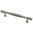 thumbnail image 1 of 5 Pack Bamboo Style 3-25/32" (96mm) Inch Center to Center, Overall Length 5-3/32" Brushed Nickel Cabinet Hardware Pull / Handle, 1 of 1