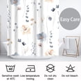 thumbnail image 6 of Extra Long 72"x84" Watercolor Floral Shower Curtain Set with Hooks, Dark Green Beige Tropical Wild Botanical Floral Bathroom Curtain, Waterproof Washable Fabric for Bathroom Decor, 6 of 6