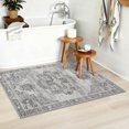 thumbnail image 5 of General Washable 2x3 Area Rugs - Large Boho Rugs for Living Room Stain Resistant Carpet Vintage Tribal Rugs for Bedroom Kitchen Bathroom with Non Slip Backing Home Decor Floor Decoration Mat 2x3 Grey, 5 of 17