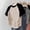 Beige, variant on Einccm Girls Short Sleeve T-Shirts - Color Block Raglan Sleeves Top with Curved Hem and Side Decor, Relaxed Fit Round Neck Casual Wear for Girls Ages 1 to 14, Beige Black or Pink Black