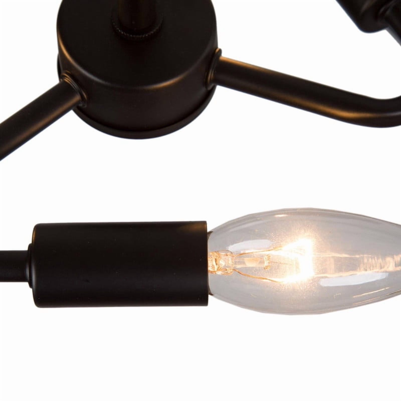LNC Claunifer 3-Light Matte Black Farmhouse Pendant with Rope Accents