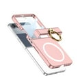 thumbnail image 3 of Compatible with Galaxy Z Flip 7 Case, (Built-in Front Screen Protector) with Hinge Protection & Ring Kickstand, Slim and Thin Protective PC Case Cover, Compatible with MagSafe, Clear, 3 of 8