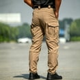 thumbnail image 4 of Men's Stretch Tactical Pants, Lightweight Water Resistant Ripstop Cargo Pants with Multi Pockets Casual Outdoor Work Hiking Pants (No Belt) for Travel, 4 of 5