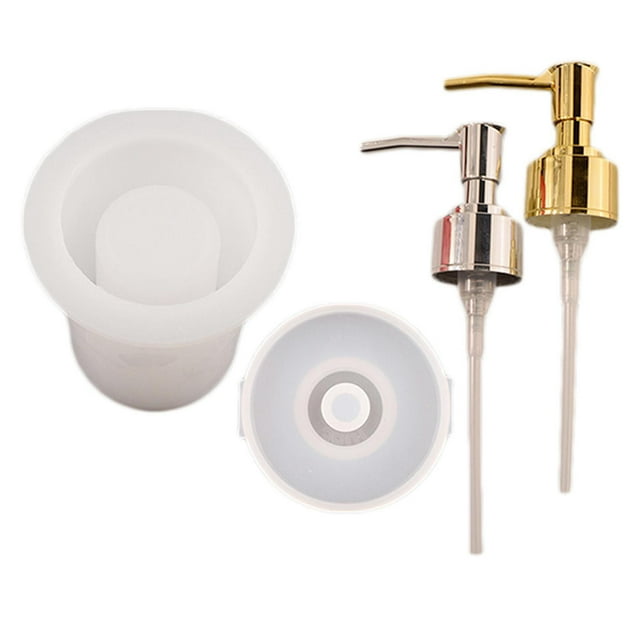 KLKCMS Flacon Pompe en Silicone pour Parfum Savon Artisanal Rond
