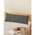 thumbnail image 5 of Orange Navy Blue Body Pillow Cover 20 x 54 Inch Decorative Pillow Cover Modern Abstract Vertical Striped Lumbar Pillowcase Seasonal Rectangle Cushion Case for Couch Sofa Bed Living Room, 5 of 7