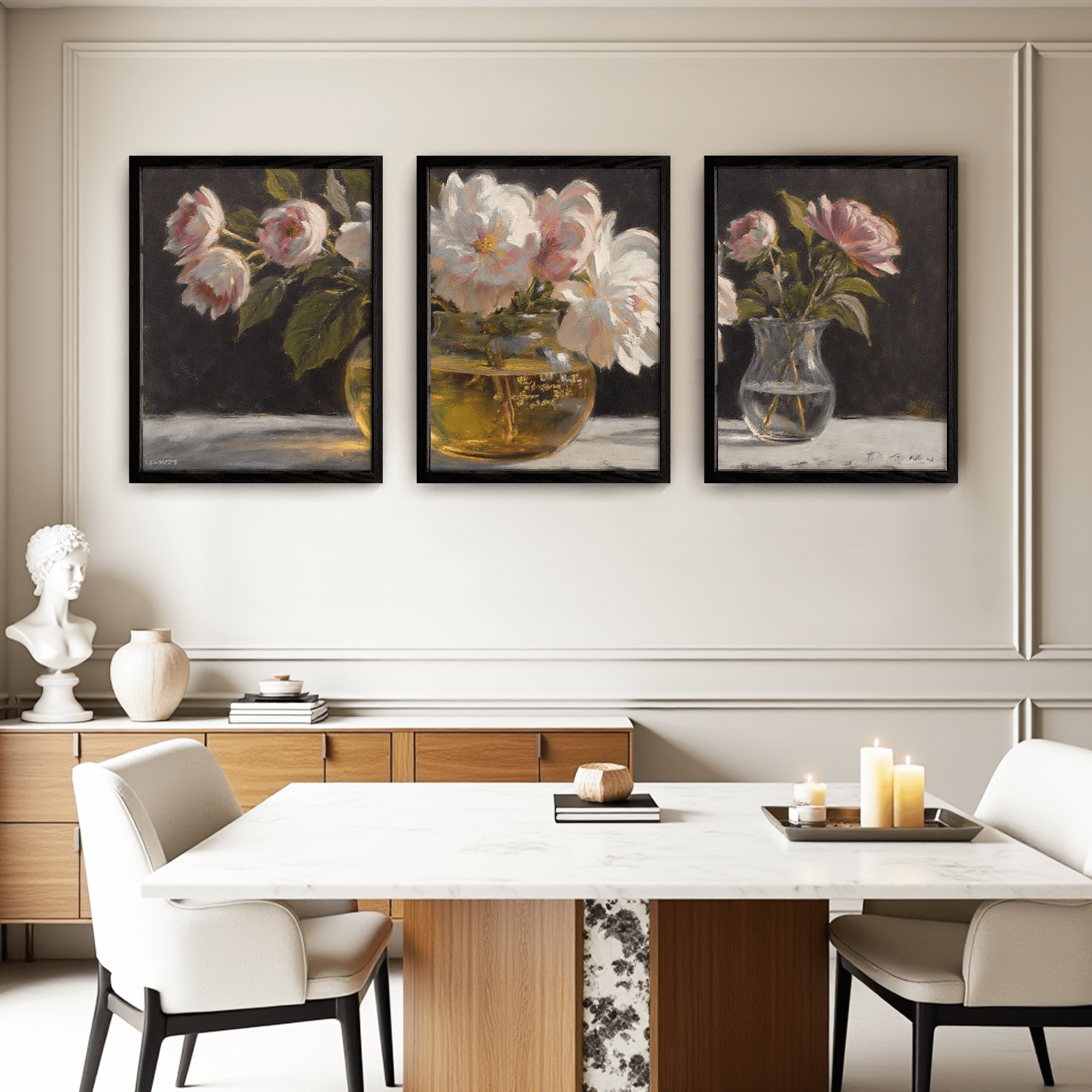 MAYEERTY Modern Abstract Wall Art Painting, Living Room Decor, Black MDF Frame, 15.7"x11.8"