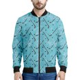 thumbnail image 2 of Chaqueta bomber con estampado de equipo de hockey para hombre, sudadera de manga larga en 3D, chaqueta bomber con cremallera de gran tamaño y estilo urbano, 2 of 4