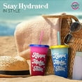 thumbnail image 3 of Sorority Shop Kappa Delta Color Changing Cups - Pack of 4 Reusable Cups with Lids and Straws, Kappa Delta Cup, Perfect Size 24 Oz Tumbler Cups, Mix and Match Lids With Cool Retro Design, 3 of 7