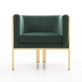 thumbnail image 2 of Manhattan Comfort Paramount Velvet Accent Armchair in Green/Polished Brass, 2 of 5
