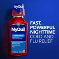 thumbnail image 3 of Vicks NyQuil Nighttime Cold, Cough & Flu Liquid Medicine, Over-the-Counter Medicine, Cherry, 2x12 Oz, 3 of 8