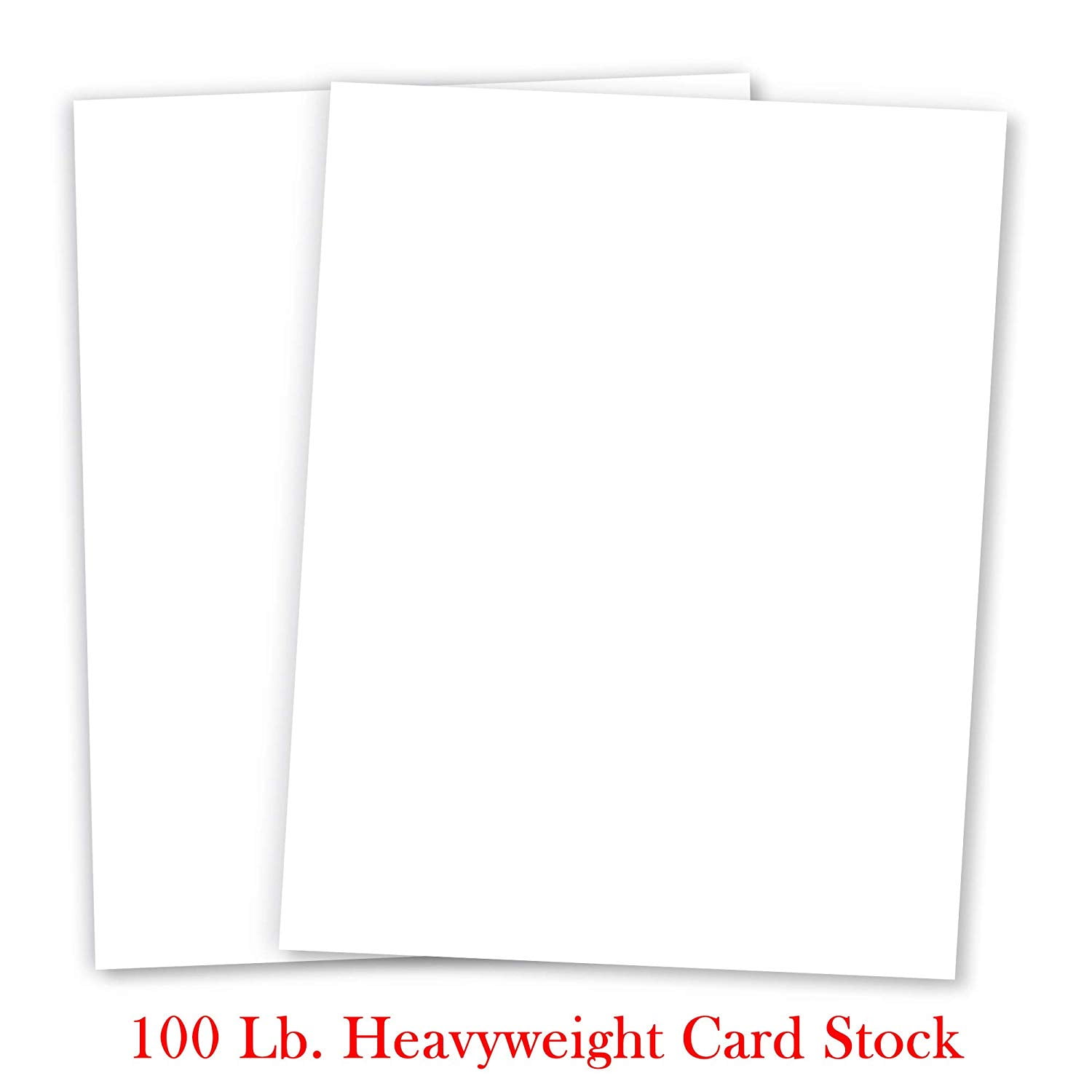 Hamilco White Cardstock Thick Paper - Flat 5 x 7 Blank Index Flash Note & Post Cards with Envelopes - Greeting Invitations Stationery - Heavy