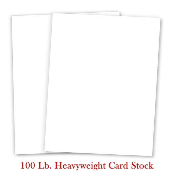 White Heavyweight - Extra Thick Card Stock Paper | Great For School And Holiday Craft Projects, Business cards, Stationary printing | 8.5 x 11 Inches | 100lb Cover (270gsm) | Bulk Pack of 100 Sheets