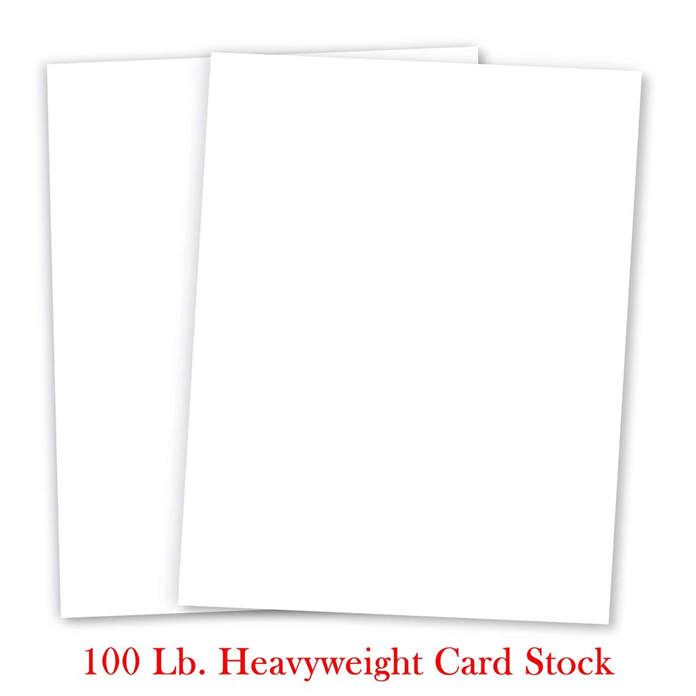 White Heavyweight Extra Thick Card Stock Paper Great For School And Holiday Craft Projects