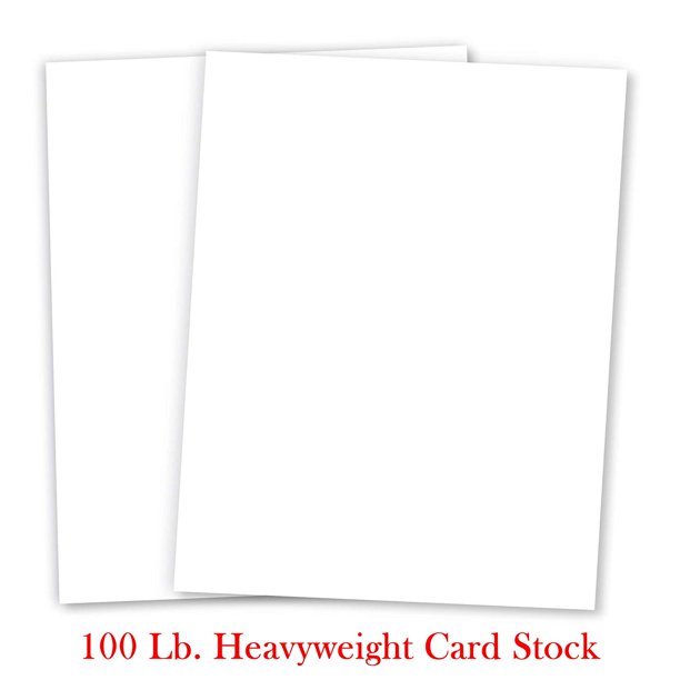 White Heavyweight Extra Thick Card Stock Paper Great For School And