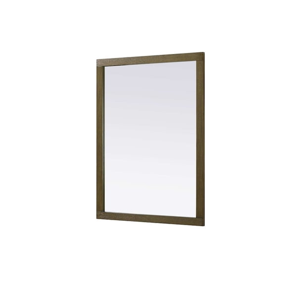 Elegant Kitchen and Bath Noah Wooden Rectangle Mirror 48 x 36 in Hazel Oak
