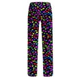 thumbnail image 5 of zbxnLI Plus Size Pajama Pants for Women Heart Printed Pjs Sleep Pants Comfort Waist Wide Leg Lounge Pants, 5 of 6