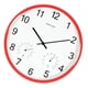 thumbnail image 3 of Reloj de Pared Soledad con Función de Higrómetro y Termómetro Minimalista Rojo, 3 of 8