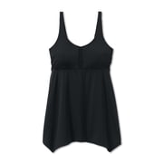 Swim 365 Womens Plus Size Longer-Length Handkerchief Hem Tankini Top