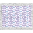 thumbnail image 1 of Whale Tapestry, Sea Turtle Water Plant and Fish in Doodle Style with Paisley Mehndi Motifs, Wall Hanging for Bedroom Living Room Dorm Decor, 80W X 60L Inches, Purple Pale Pink Blue, by Ambesonne, 1 of 2