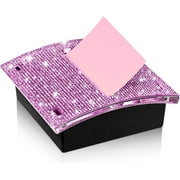 Self Stick Note Pad Holders 4 x 4 Inches Memo Note Holder Dispenser Sticky Note Holder Sticky Notes Dispenser for Office Home Classroom Desk Supplies (Purple)