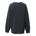 thumbnail image 4 of Nouveaux Hauts pour Femmes 2023 Mode Imprimé Col Rond Pull Manches Longues Blouse Confortable Chandail en Molleton Coupe Décontractée Surdimensionné pour Femmes, 4 of 6