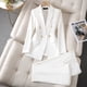 thumbnail image 2 of Chaqueta de traje pequeña para mujer, traje de estilo diosa de temperamento de moda de primavera y otoño, pantalones acampanados, traje profesional, 2 of 5