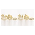 thumbnail image 2 of Qarigey 3 unids/set mujeres boda Boho Retro flor hojas hueco oro anillo conjunto mujer cumpleaños aniversario regalo oro 2piezas Qarigey CBP006623, 2 of 5