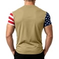 thumbnail image 4 of GrmtClth Father's Day Gift Casual Dad Papa Print American Flag Top Vintage 4th Of July Patriotic Shirt Quick Dry Comfortable Round Neck Independence Day Tee Green XL, 4 of 4