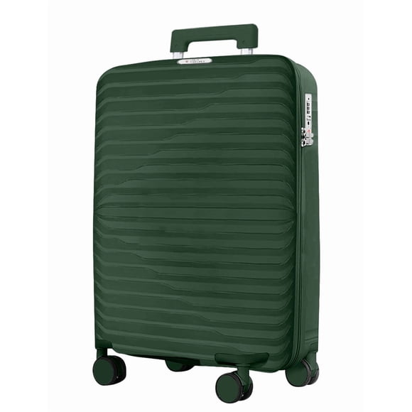 RED VELVET Maleta de Cabina Rígida de 20" | Beige, 360°, Antisalpicaduras, Cierre TSA | Equipaje de Mano Ligero con Interior de Nylon y Correa en X