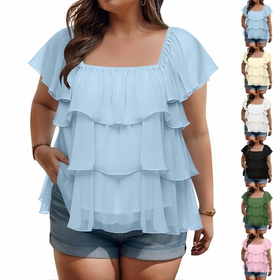 Bixock Plus Size Women Tops Maternity T Shirts Chiffon Top Solid Color Crew Neck Short Sleeve Sheer Breathable Sizes XL To 5XL Summer Blouse