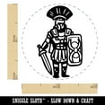 thumbnail image 2 of Roman Soldier Centurion Sword Shield Self-Inking Rubber Stamp Ink Stamper - Sky Blue Ink - Mini 1/2 Inch, 2 of 7