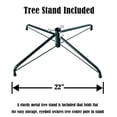 thumbnail image 4 of 7.5ft Snow Flocked Pencil Christmas Tree, Hinged Artificial Slim Xmas Tree with 641 Branch Tips, Folding Metal Stand, Premium PE & PVC Material, Unlit Snowy Pine Tree for Indoor Home Office, 4 of 7