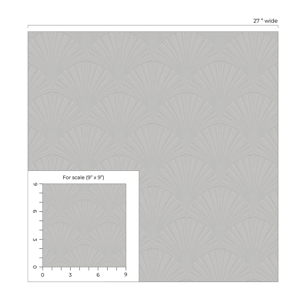 NextWall Argos Grey Arches Peel and Stick Wallpaper