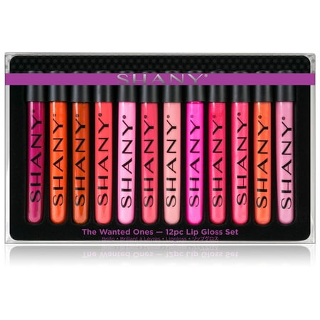 SHANY The Wanted Ones - 12 Piece Lip Gloss Set with Aloe Vera and Vitamin