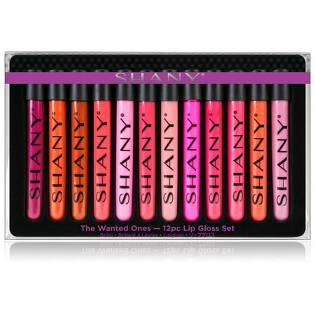 SHANY The Wanted Ones - 12 Piece Lip Gloss Set with Aloe Vera and Vitamin (Best Sparkle Lip Gloss)