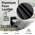 thumbnail image 4 of vidaXL Upholstered Bed Frame with Slats, No Boxspring Needed, Black Faux Leather California King, 4 of 10